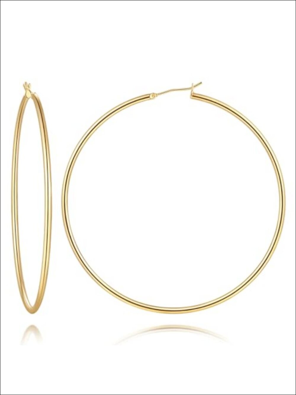 14K Gold Plated Hoop Earrings for Women